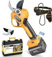 Professional Electric Pruning Shears 45mm, 25V 4Ah Cordless Pruners with Adjustable Jaw, Electric Pruners for Vineyard & Orchard PRU45