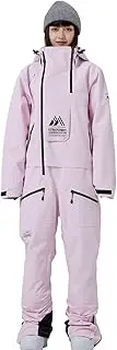 [RIUIYELE] Women's Men's One Pieces Ski Suits Jumpsuits Couple SKi Suit Coveralls Winter Outdoor Waterproof Snowsuits for Snow Sports