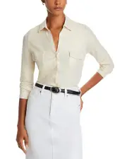 Majestic Filatures Metallic Button Front Shirt