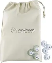 [easyblinds] Go Anywhere Portable Blackout Blind Home and Away Suction Cup Self Adhesive Window Cover Windows Up to 200x135cm Customisable Any Shape Size Ideal Temporary Blackout White