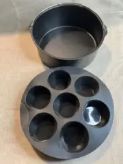 Silicone muffin cupcake bake pan and bonus tin for air fryer