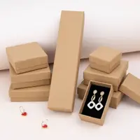 在飛比找蝦皮購物優惠-可客製化【紙盒】啞光 黑色 首飾盒 牛皮紙盒 耳環耳環飾品包