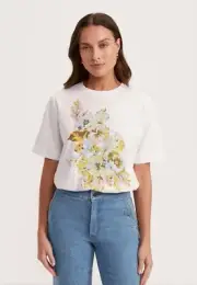 Saba Bouquet Relaxed Pima Cotton Tee RRP$99.00
