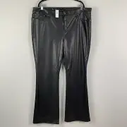 Banana Republic Vegan Leather Low-Rise Bootcut Pant Size 35 / 20 Black
