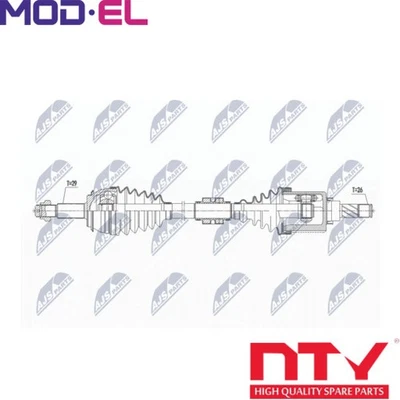 DRIVE SHAFT NPW-NS-072 FOR NISSAN QASHQAI/II/VAN/SUV K9K872/646/636 1.5L 4cyl