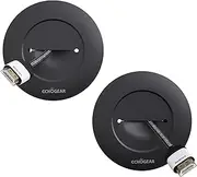Echogear Black in-Wall Cable Management Kit - Cable Hider Conceals Low Voltage Cords - Includes 2 Pass Through Grommets, Locking Brackets, and Hole Saw Drill Attachment