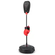 Costway Punching Bag Boxing Toy Set w/Speed Ball &Boxing Gloves 6-Position Adjustable Box Stand Boys &Girls