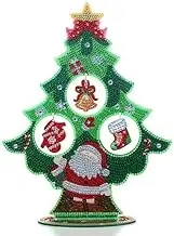 YEESAM ART Decorative Christmas Tree Table Top Diamond Painting Kits Luminous, Xmas Tree Desktop 11 inch DIY 5D Diamond Art Christmas Decorations Ornaments