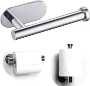 Adhesive Toilet Paper Holder, 3M Sticky on Wall, No Drill Required, Silver Brushed Nickel 304 Stainless Steel Anti-Corrosion and Rust-Proof, Bathroom Wall Mount Roll Holders - Silver