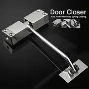 Spring Door Closer, Stainless Steel Adjustable Automatic Door Closer for Residential/Commercial use, Stainless Steel Surface Mounted Door Closer