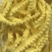 Pom Pom Fringe Tassel Trim per mtr - Yellow