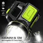135000LM LED Searchlight Spotlight USB Rechargeable Hand Torch Work Light Lamp