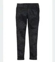 Pink Hearts Katherine Metallic Leopard Print Skinny Jean Big Girls Size 10. NWT