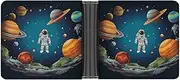 [LHOKDR] Pocket Wallet, Outer Space Rocket Astronaut Printed Multifunctional Wallet,simple Travel Wallet,unisex Wallet, black, One Size, Contemporary, Black, One Size, Contemporary