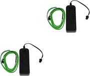 ETHZZLE 2pcs El Cold Light Outdoor Decor Electroluminescent Wire Light Bar Use Neon LED Light Flexible Rope Neon Light LED Lights for Car Astetic Room Decor Outdoor Accessories Green