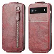For Google Pixel 7 5G Zipper Pocket Vertical Flip Phone Case Wallet Stand ic Closure Cover