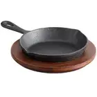 Valor Pre-Seasoned Mini Cast Iron Skillet chestnut Underliner (select size)