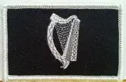 IRISH Flag Military Morale Tactical Patch W/ VELCRO® Brand Fastener B & W IRISH