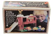 Tomy Fiddle Around Farmyard Barn Playset #1053 Farm Farmer Tractor Pickup 1981
