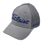 Titleist FJ Pro V1 Men's Flex Fit Tour Mesh Golf Cap Hat Med Large Gray Blue NEW