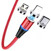 3A Micro USB LED Indicator Magnetic Fast Charging Data Cable For Huawei Xiaomi Mi4 Redmi 7A Redmi 6Pro OUKITEL Y4800