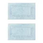 2PK Tommy Bahama 43x61cm Longbranch Reversible Cotton Bath Floor Mat Tidal Wave