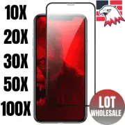 Wholesale For iPhone 12 11 XR Screen Protector Full Coverage Tempered Glass Lot