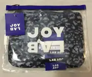JoyLab Womens 3 In 1 Wristlet Bag Leopard Print Blue Zipper Measured 9.5x7.5"