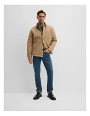 [Country Road] Textured Sherpa Overshirt in Peanut