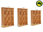 Urban (Aussie Made) Flat Top Staggered Bookcase Collection - Assorted Stained Colours - Starting From $899 - Includes Free Optional Upgrade to Adjustable Shelves (Valued at $100)