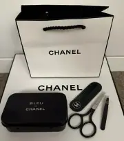 Rare Vip Gift Bleu de Chanel Set of Hair Comb, Scissors, and Tweezers