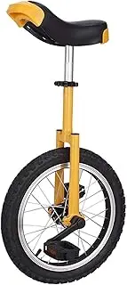 Adults Big Kids Unicycle Bike with 16"/18"/20" Wheel, Boys Girls Unisex Beginner Yellow Bicycle for Outdoor Sports, Balance Exercise (Size : 46Cm(18Inch)) Durable TDF