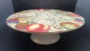 John Derian x Target Fall Thanksgiving Tossed Fruit 12" Cake Stand Plate NEW