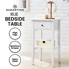 Sarantino Rue Bedside Table in White