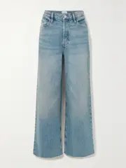 [FRAME] FRAME - Le Low Baggy Frayed Boyfriend Jeans - Light denim - 29 29 Blue