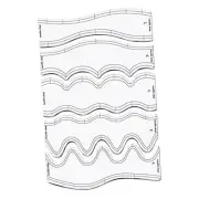 5Pcs Quilting Rulers Quilting Templates Shapes Quilting Stencils Wave Rulers