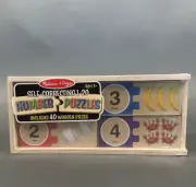Melissa & Doug Kids Number Puzzles Self Correcting 40 Wooden Pieces