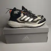 Adidas UltraBoost 22 COLD.RDY 2.0 Black White Orange Womens Size 7.5 GX6735