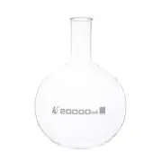 Eisco Labs 20,000ml Florence Boiling Flask, Flat Bottom - Borosilicate Glass