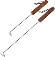 BBQ Meat Turner Hook, Steel BBQ Meat Turner Hook, Sturdy Barbecue Food Meats for Steak Tu Flipper Turner Hook Hook