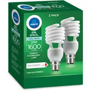 Olsent Cfl Spiral Bc 23W 1600Lm Cw 23 Watt 2 pack