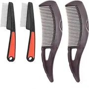 Steel Fine Tooth Comb Dandruff Comb, 4Pcs Stainless Steel Fine Tooth Dandruff Remover Combs,Dandruff Comb Hollow Tooth Dandruff Comb,Hollow Tooth Dandruff Comb Scalp Sweep Comb Dandruff Removal Comb