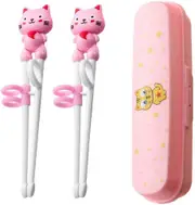 Children Chopsticks Helpers Left-Handed Chopsticks Training 2 pairs-pink