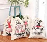 SPRING PARK Santa Sacks Large Christmas Drawstring Bags (2 PACK)