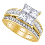 1 CTW-Diamond INVISIBLE BRIDAL SET