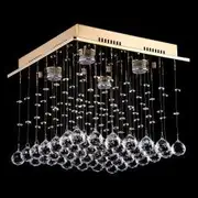Lampada Scatola 4 Light Premium Crystal Ceiling Light - Gold