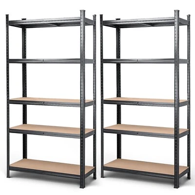 MasterSpec 2Pcs Garage Shelving Warehouse Shelf unit Storage Rack 1.8m