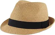 [BXT] Boys Sun Hat Simplicity Short Brim Sun Protection Knitted Straw Hat Summer Beach Travel Camping Costume Accessories