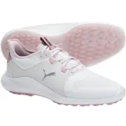 Puma Golf Ladies Ignite FASTEN8 Spikeless Shoes Sizes 6-9.5 White Silver Pink