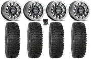 Raceline Squad 15" Wheels Bk +10mm 32" RC500S Sticky Tires Commander Maverick